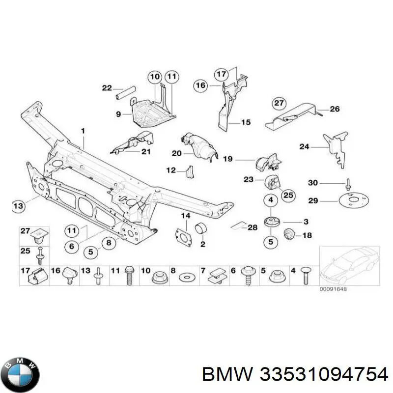 Проставка (гумове кільце) пружини задньої, верхня на BMW 3 (E46)