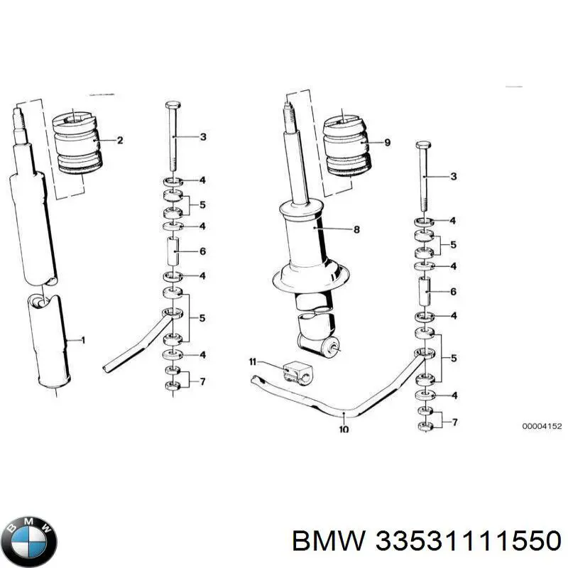Купити 33531111550 BMW Задні пружини