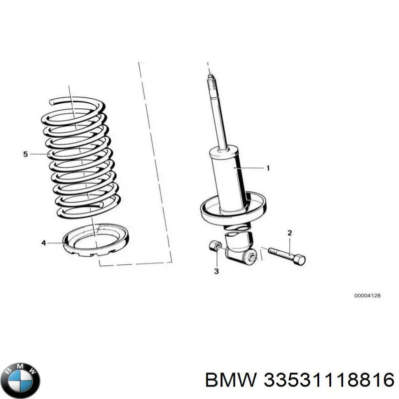 Пружина задня 33531118816 BMW