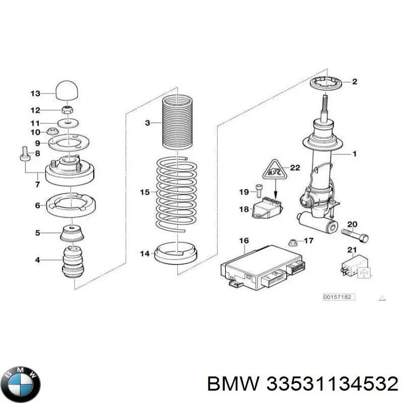 Пружина задня BMW 33531134532 ціна, від 43.17 USD