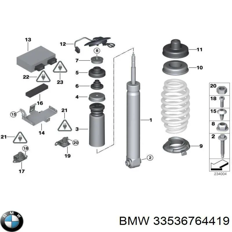 33536764419 BMW проставка (гумове кільце пружини задньої, верхня)