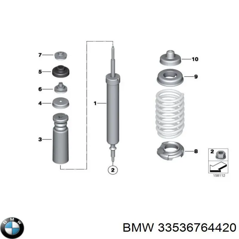 Проставка (гумове кільце) пружини задньої, нижня на BMW 3 (E90)