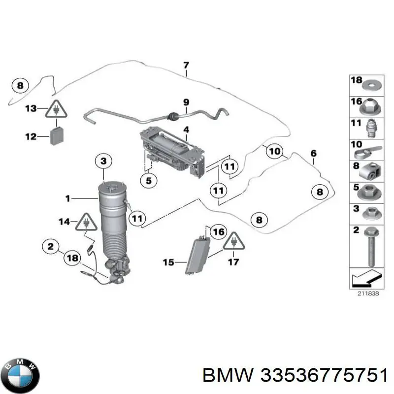 Проставка (гумове кільце) пружини задньої, верхня BMW 33536775751 ціна, від 13.06 USD