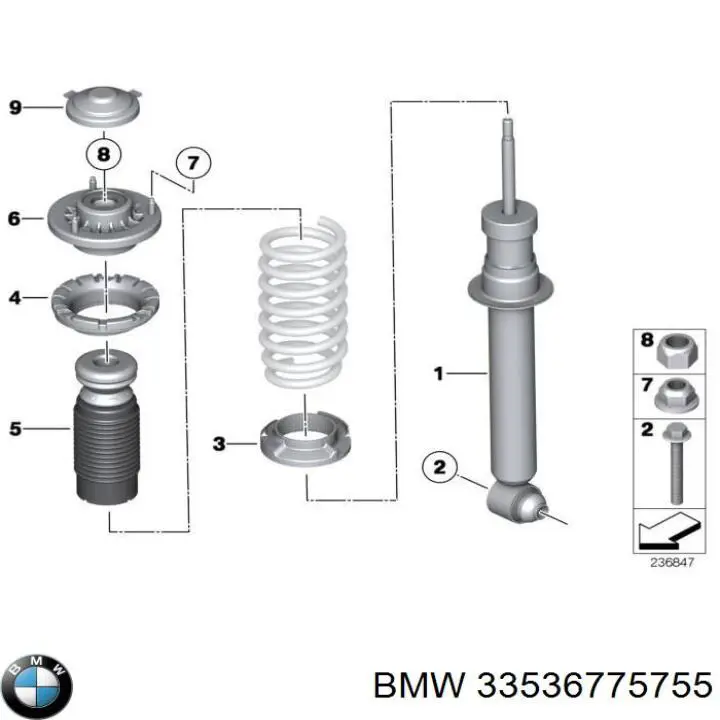  BMW 33536775755 ціна, від 27.90 USD