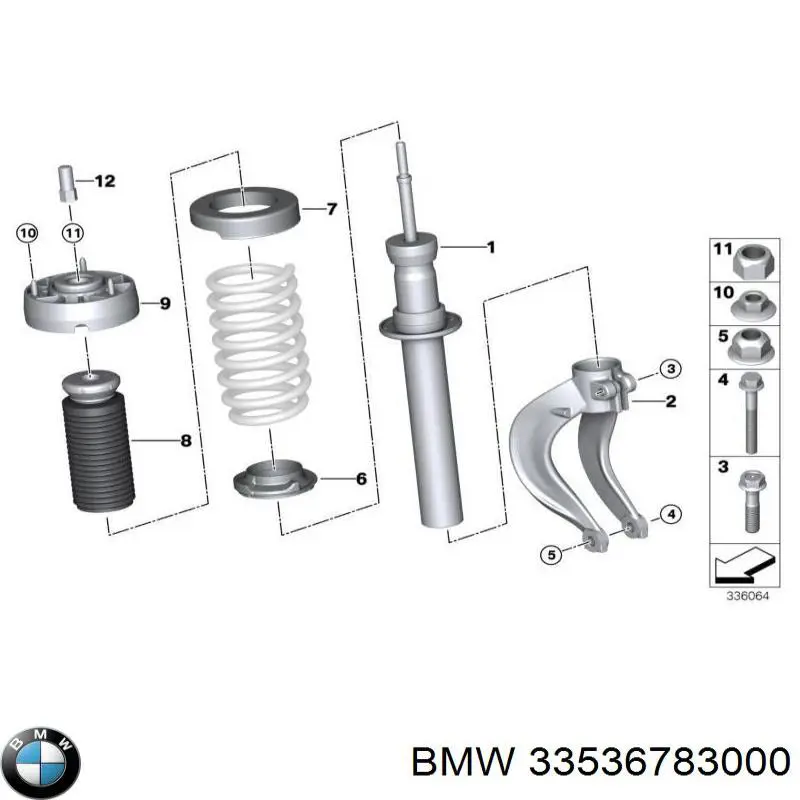 Відбійник на задні амортизатори BMW 33536783000 ціна, від 46.59 USD