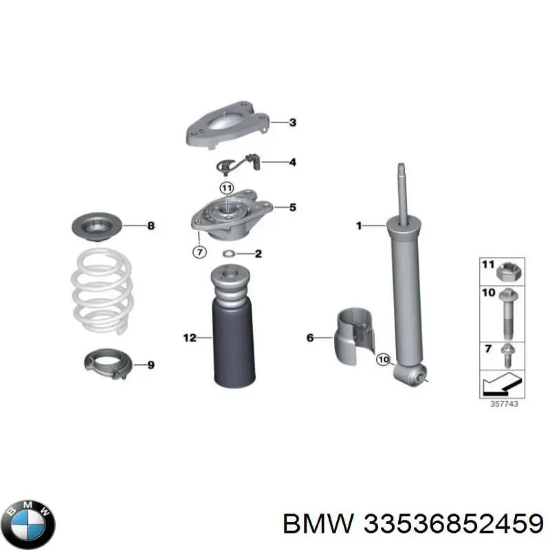  BMW 33536852459 ціна, від 31.12 USD