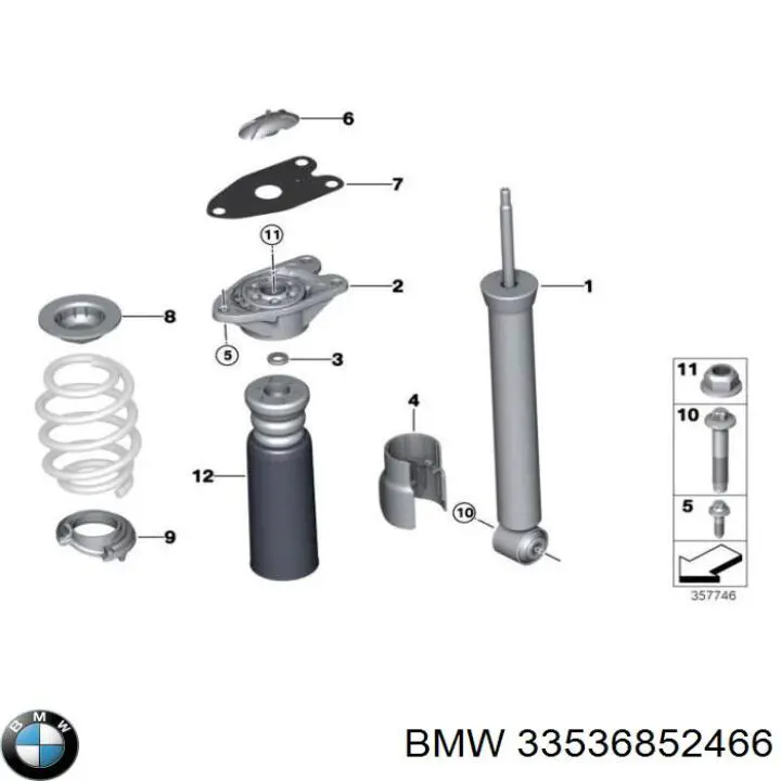  BMW 33536852466 ціна, від 6.66 USD