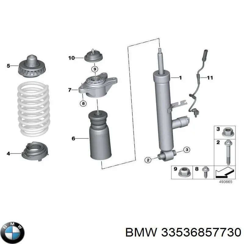 33536857730 BMW Буфер амортизатора заднього