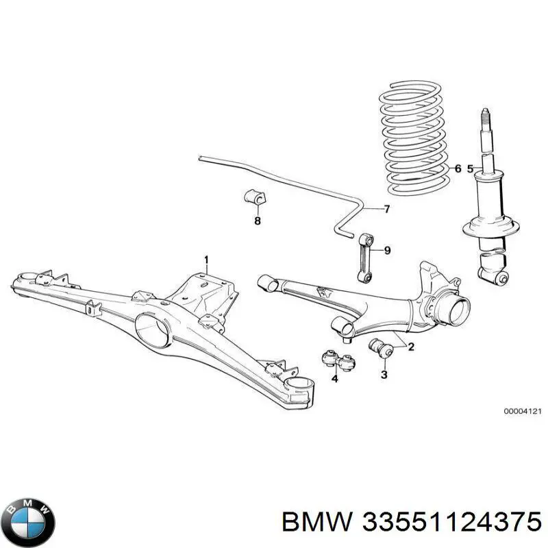 Стійка стабілізатора, заднього BMW 33551124375
