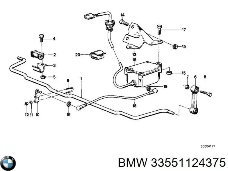 Лінк стабілізатора, заднього BMW 33551124375 ціна, від 9.32 USD