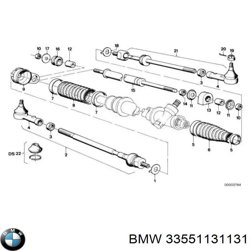 Стійка стабілізатора заднього 33551131131 BMW