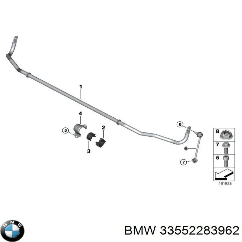 33552283962 BMW Стабілізатор задньої балки