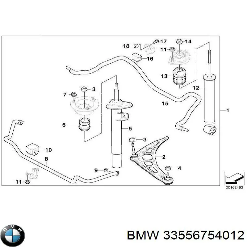 Купити 33556754012 BMW Задній стабілізатор 