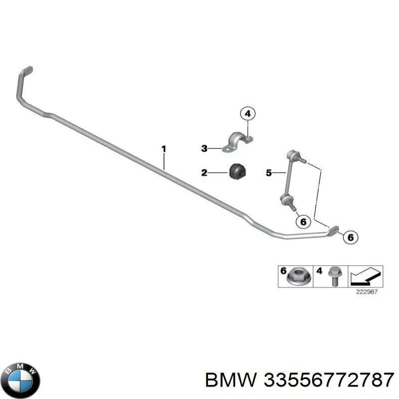 33556772787 BMW Стабілізатор задньої балки