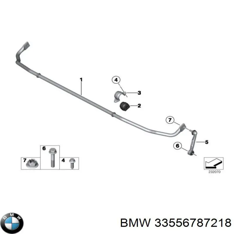 33556787218 BMW Стабілізатор задньої балки