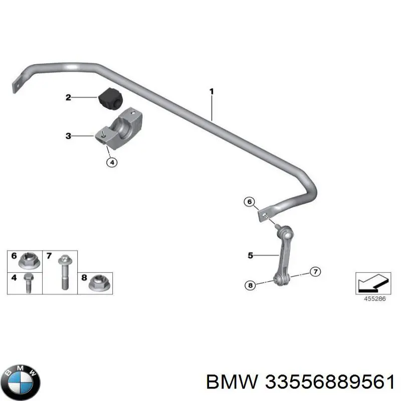 33556889561 BMW Втулка стабілізатора заднього