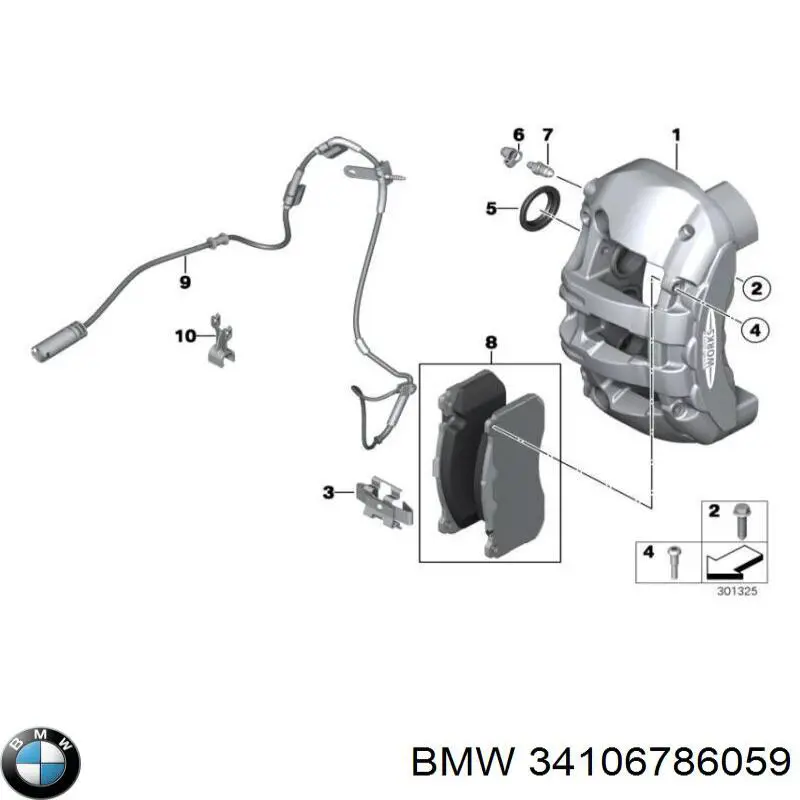 Супорт гальмівний задній лівий BMW 34106786059 ціна, від 745.86 USD