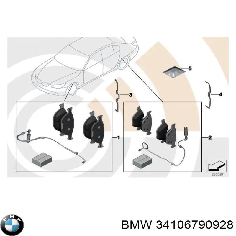 Ремкомплект супорту гальмівного переднього BMW X3 позашляховик (F25) (2010 - 2017) ціна, від 6.23 USD
