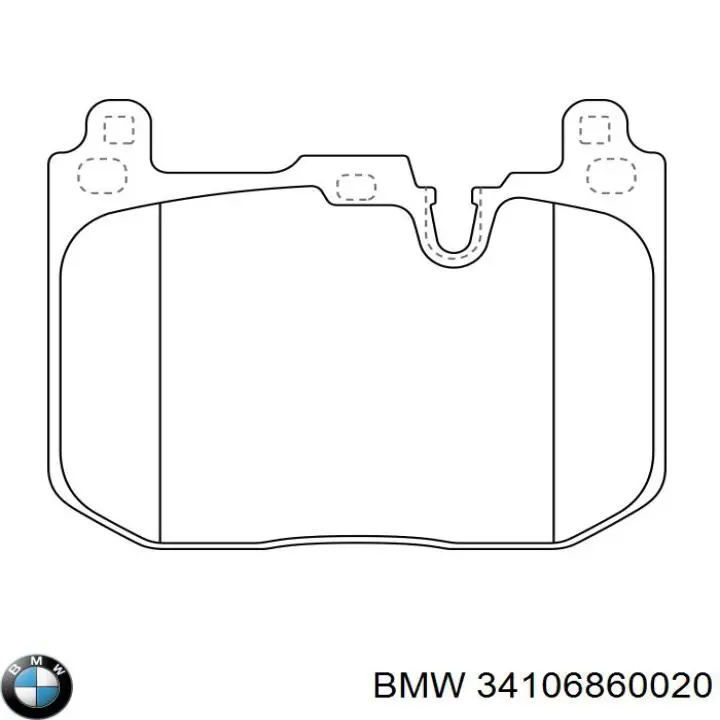 Купити 34106860020 BMW Колодки гальмівні передні, дискові