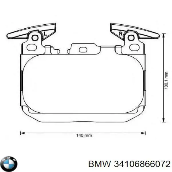 Гальмівні колодки BMW 34106866072 ціна, від 84.69 USD