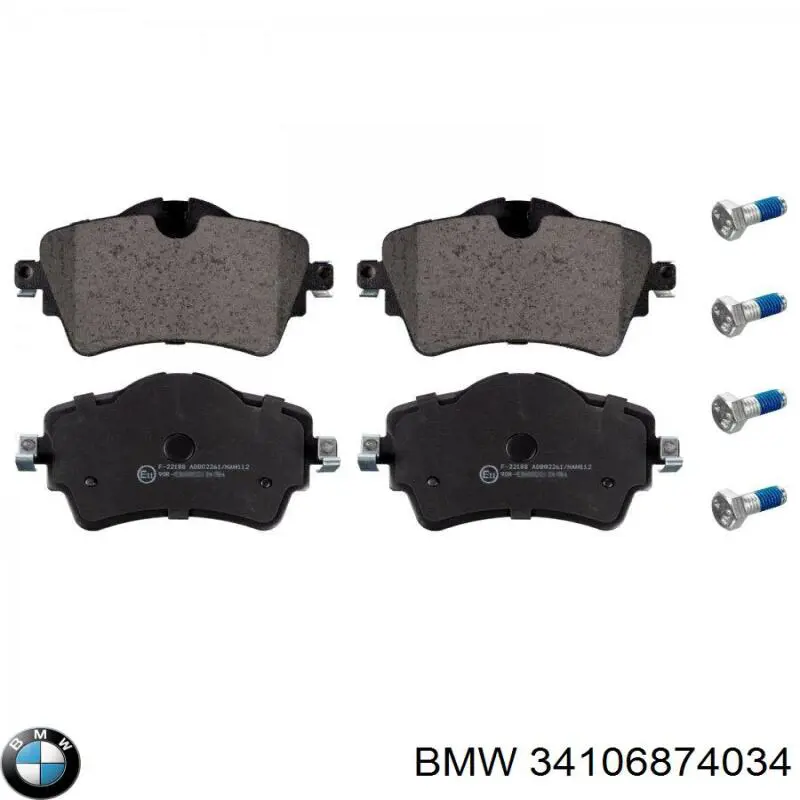 Купити 34106874034 BMW Колодки гальмівні передні, дискові
