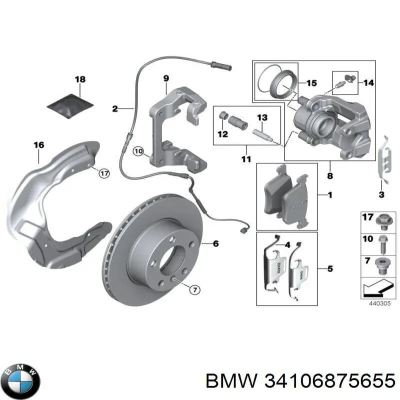  BMW 34106875655 ціна, від 967.65 USD