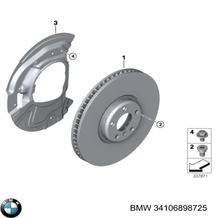 Купити 34106898725 BMW Ротор гальмівний
