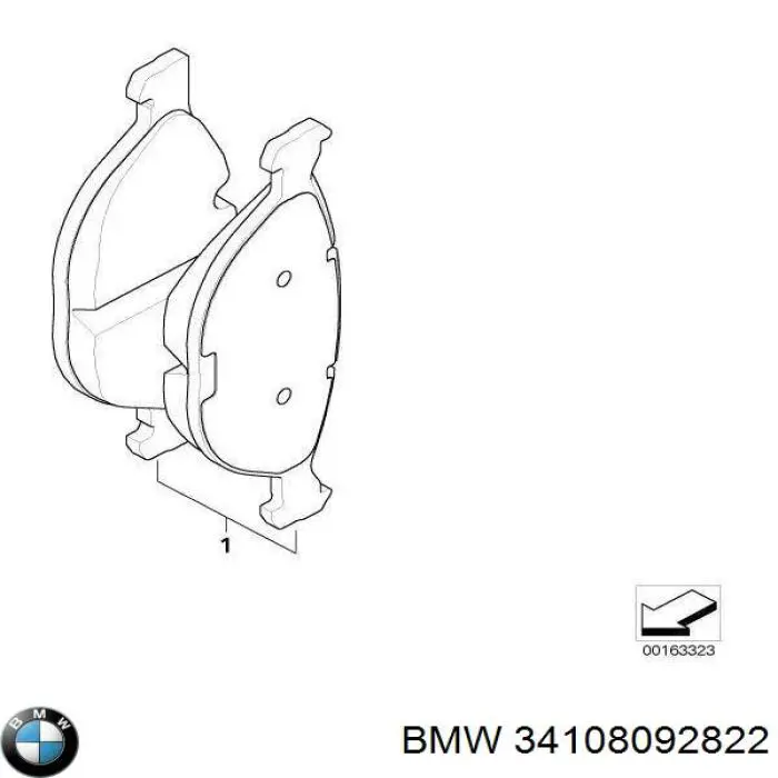 34108092822 BMW Передні гальмівні колодки