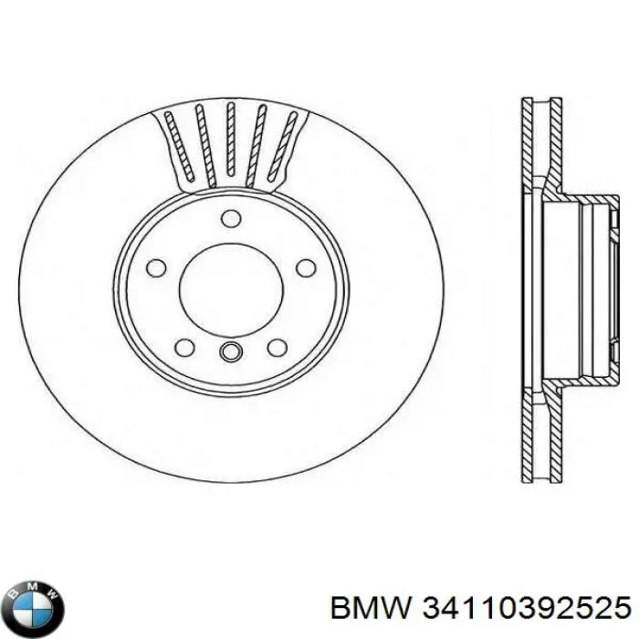 Диск гальмівний передній BMW 34110392525