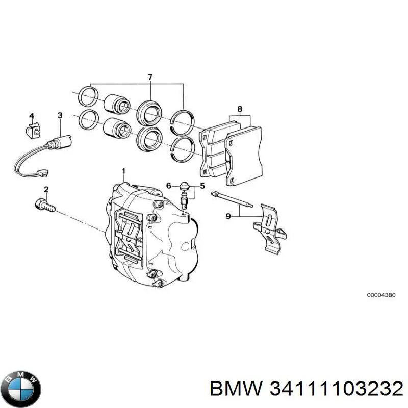 Купити 34111103232 BMW Штуцер прокачування супорту гальмівного, переднього