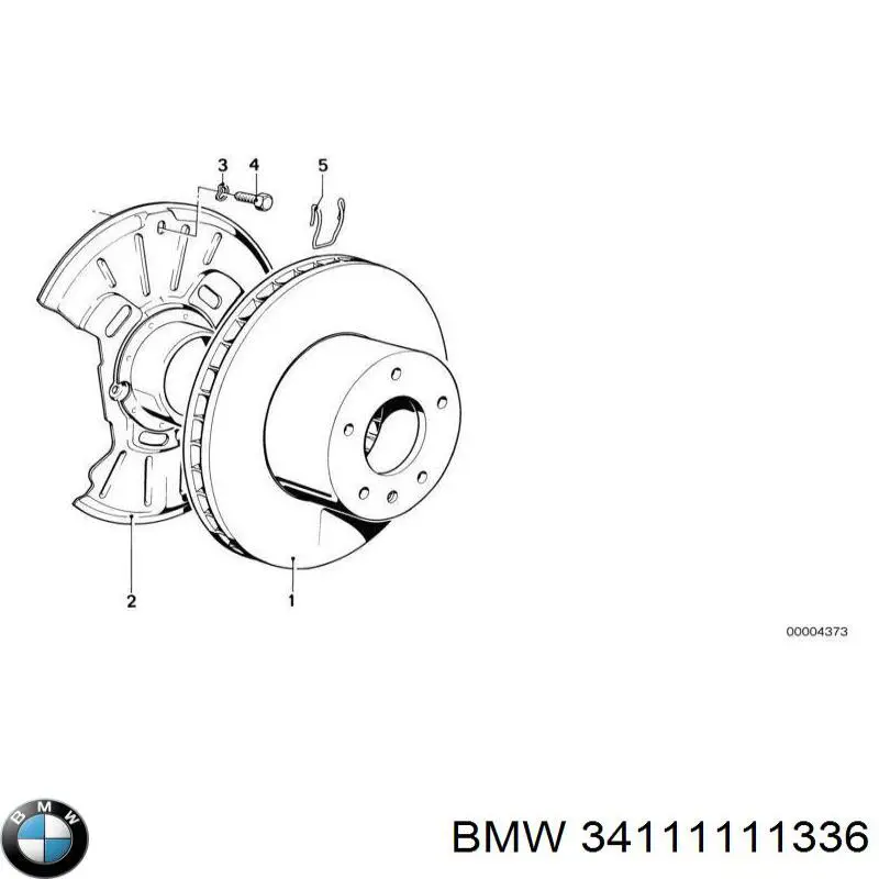34111111336 BMW Захист гальмівного диска, переднього, правого