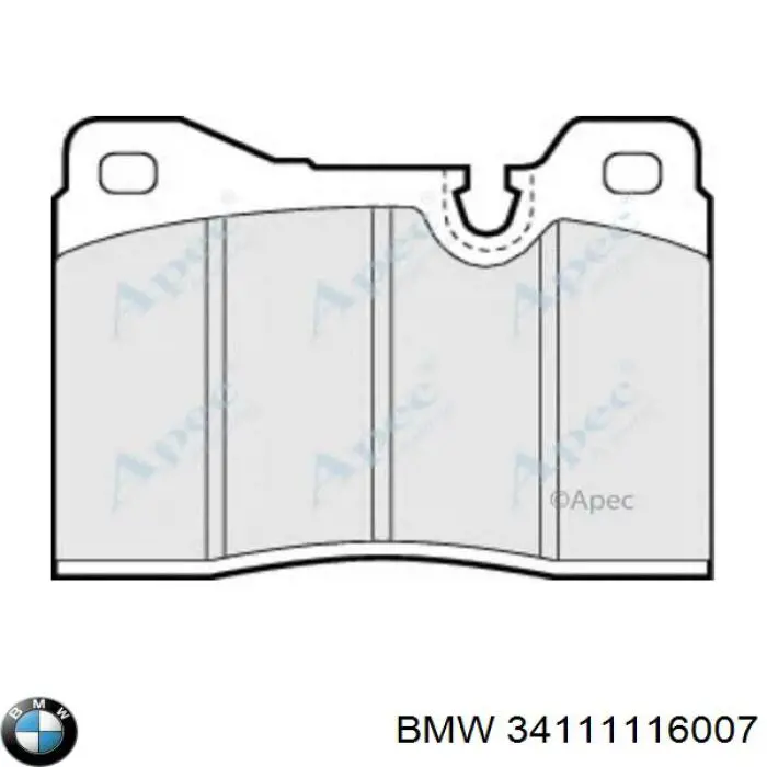 Колодки гальмівні передні, дискові 34111116007 BMW