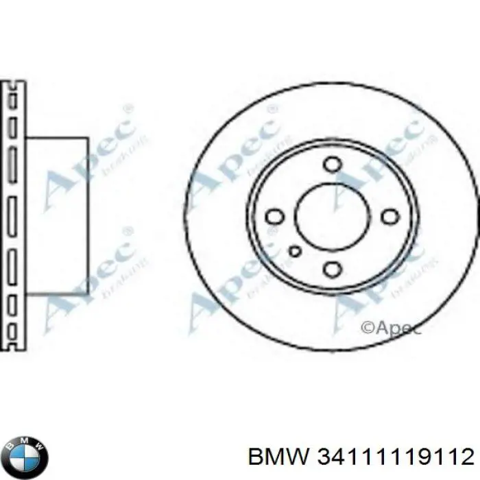 Диск гальмівний передній 34111119112 BMW