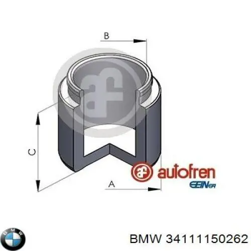 34111150262 BMW супорт гальмівний передній правий