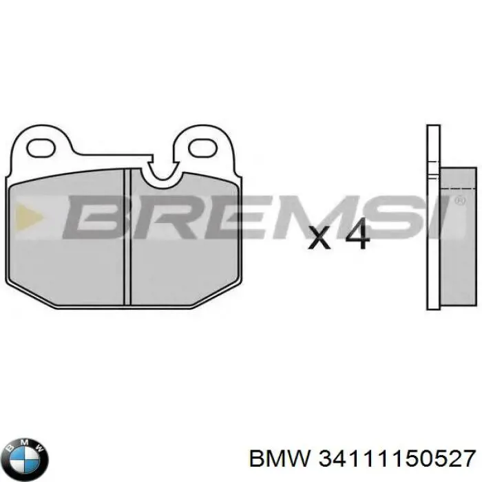 34111150527 BMW колодки гальмівні передні, дискові
