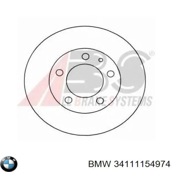 Диск гальмівний передній 34111154974 BMW