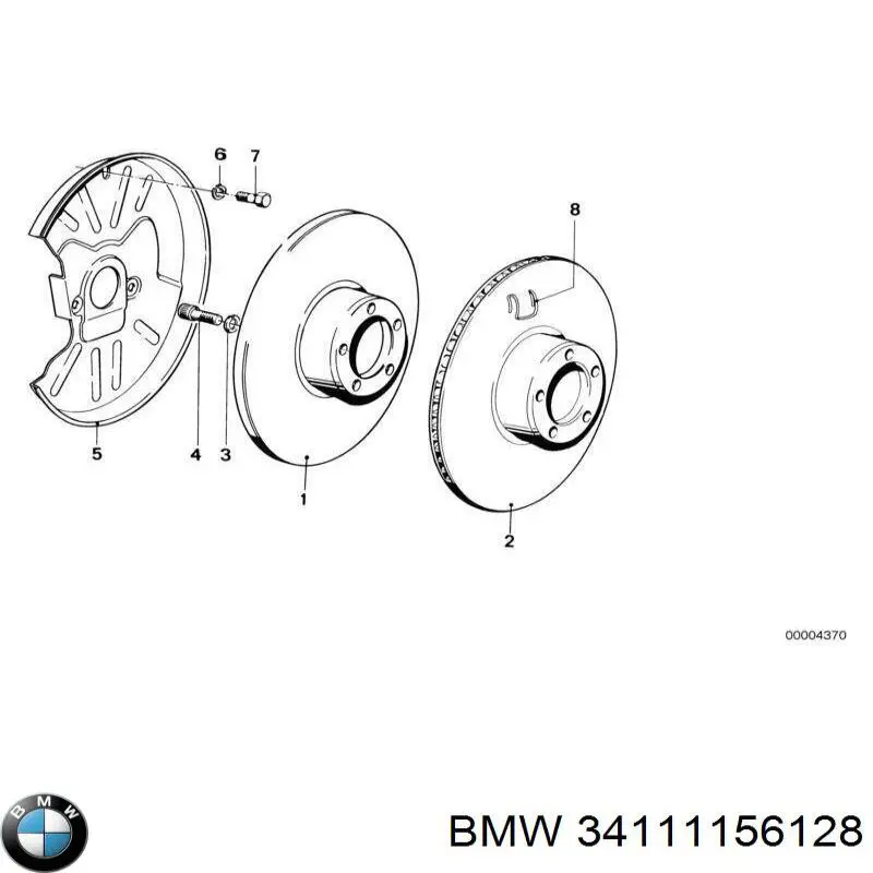 34111163144 BMW Гальмо дискове переднє