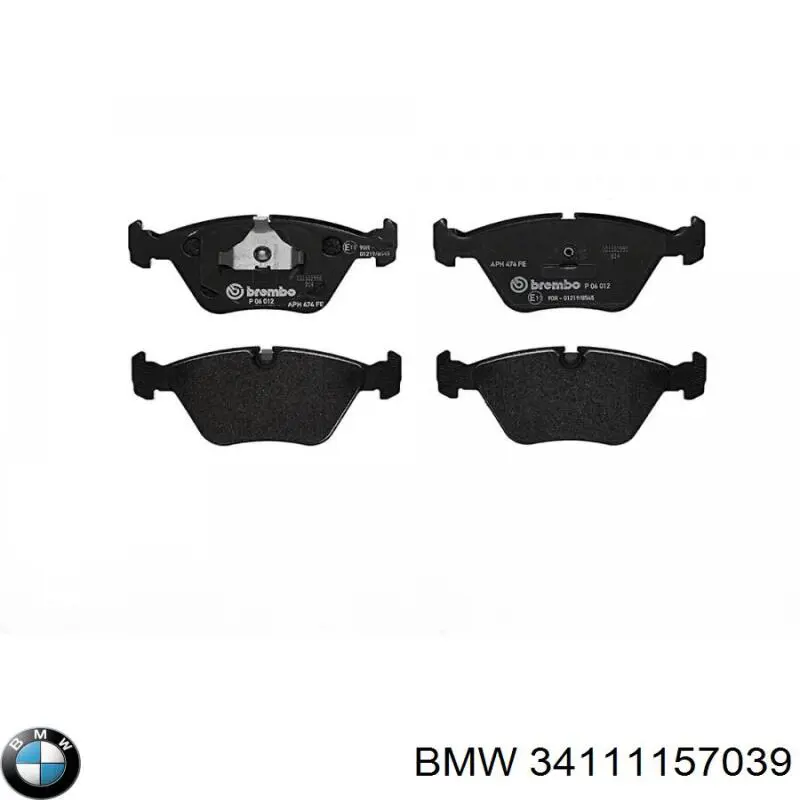 Купити 34111157039 BMW Колодки гальмівні передні, дискові
