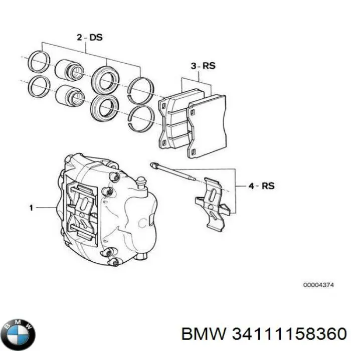 34111158360 BMW колодки гальмівні передні, дискові