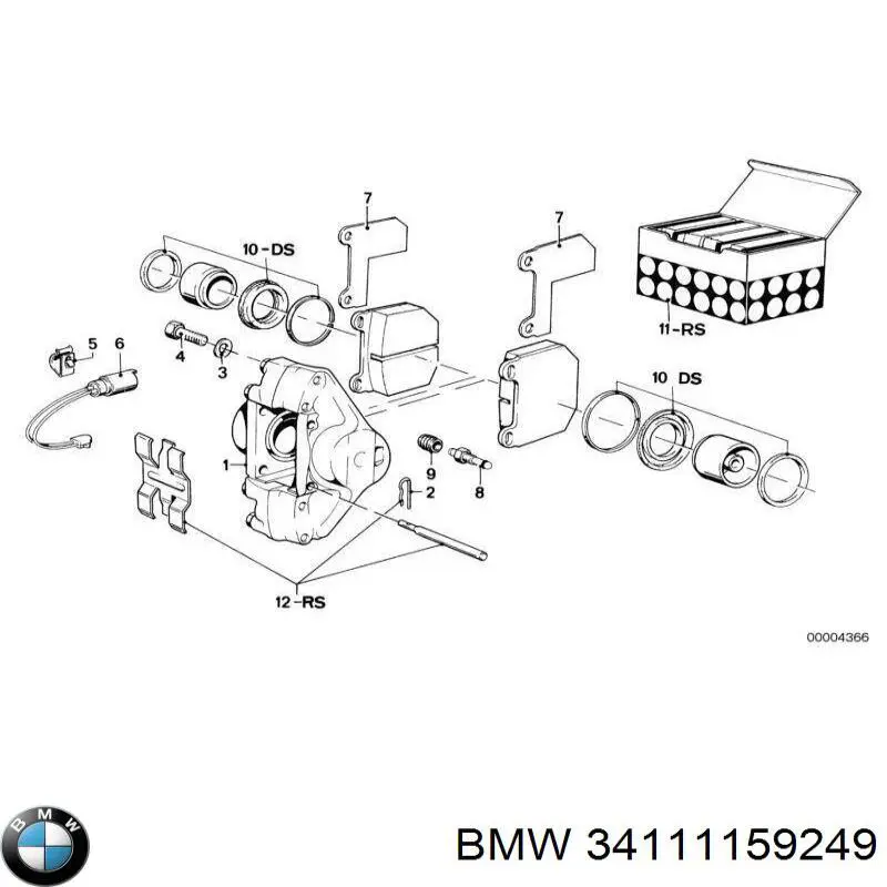 34111159249 BMW Передні гальмівні колодки