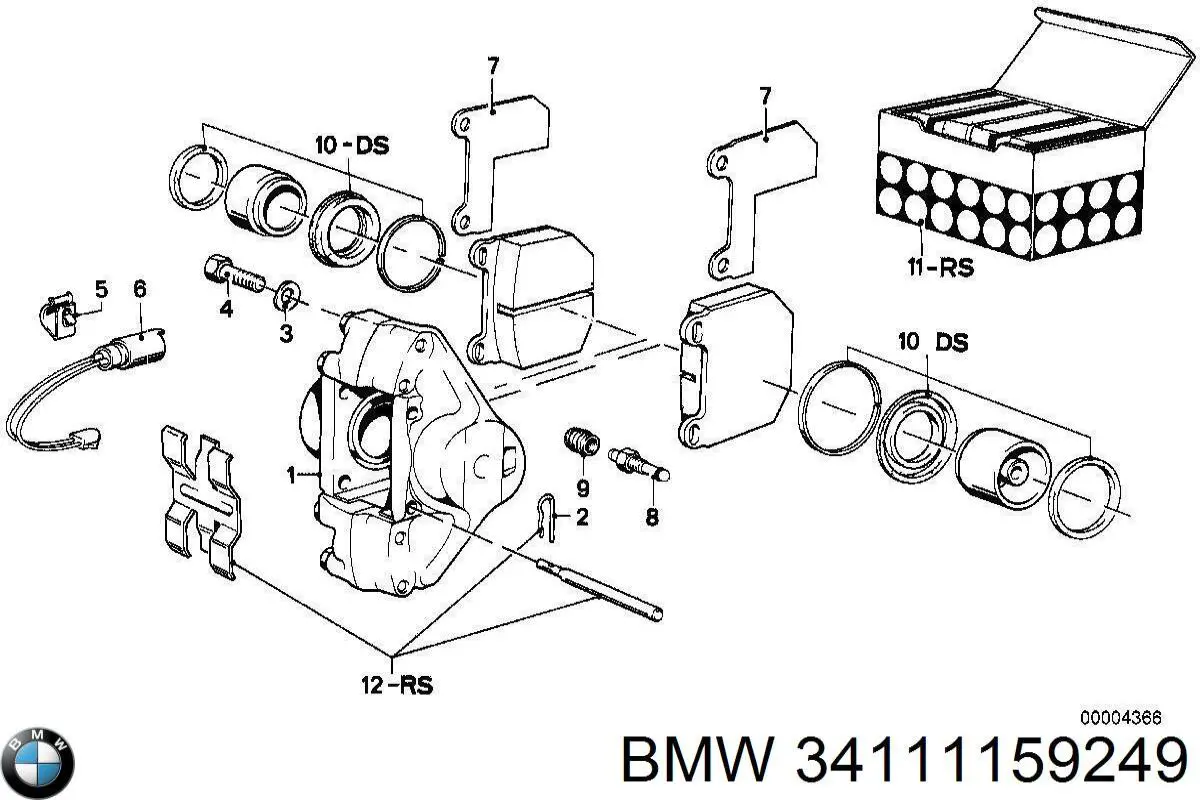 Купити 34111159249 BMW Колодки гальмівні передні, дискові