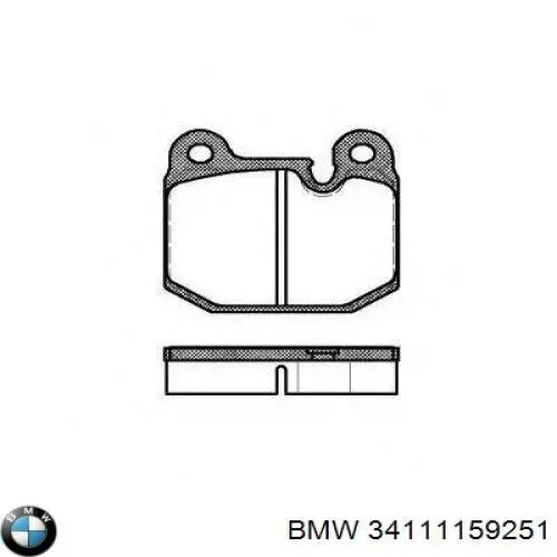Купити 34111159251 BMW Колодки гальмівні передні, дискові