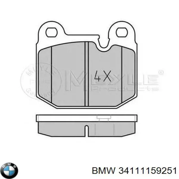 Передні тормозні колодки 34111159251 BMW
