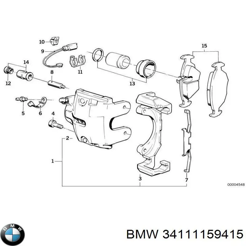 34111159415 BMW колодки гальмівні передні, дискові
