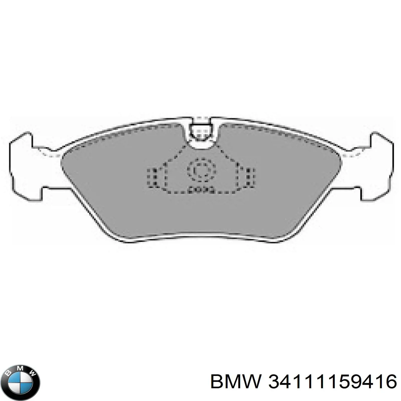 Купити 34111159416 BMW Колодки гальмівні передні, дискові