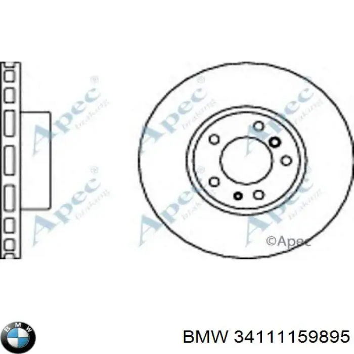 Гальмівні диски передні 34111159895 BMW