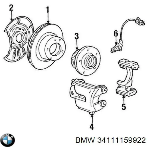 Захист гальмівного диска, переднього, правого BMW 34111162106 ціна, від 164.51 USD