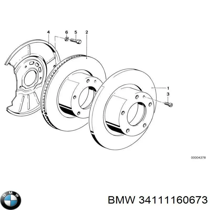 34111160673 BMW Гальмо дискове переднє