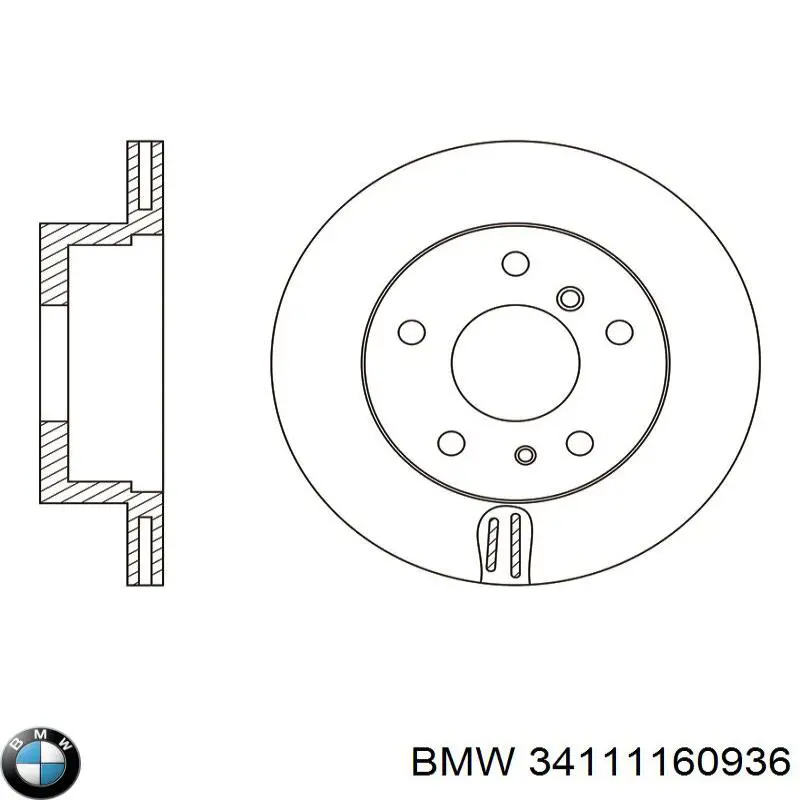 Диск гальмівний передній BMW 34111160936