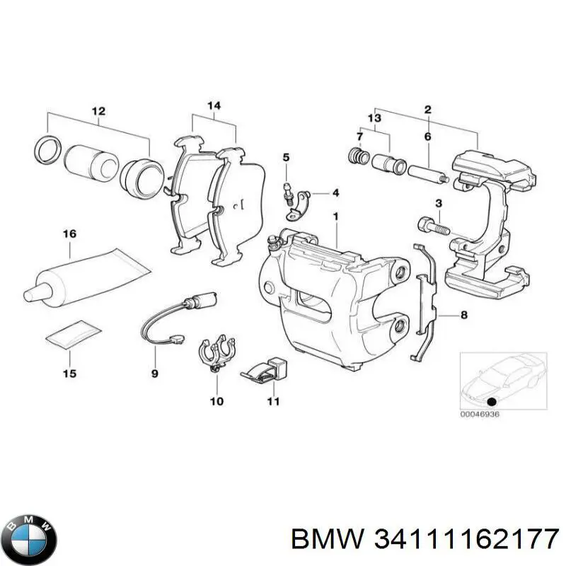 Купити 34111162177 BMW 